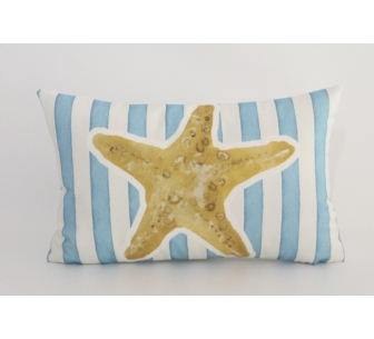 Stars/stripes pillow blue