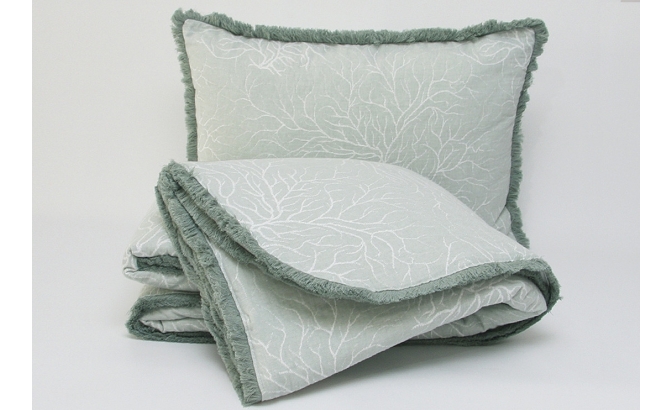 Édredon Coral eau verte