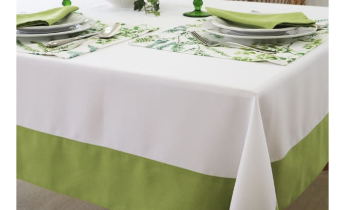 Toalha de mesa antimancha cendra verde