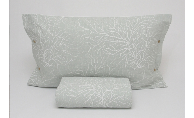 Set de housse de couette Coral eau verte