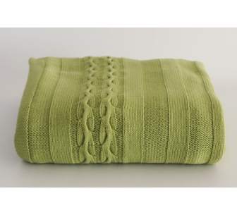 Couverture coton vert