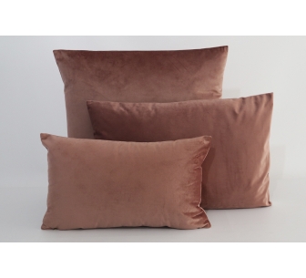 Coussin en velours rose