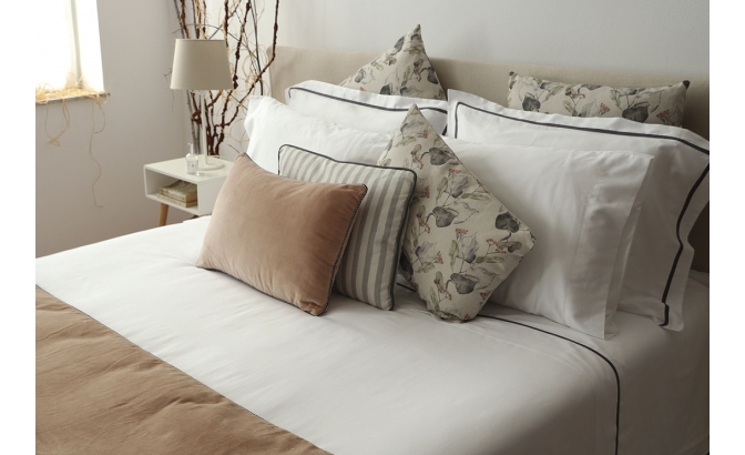 Set de housse de couette 500 fils blanc