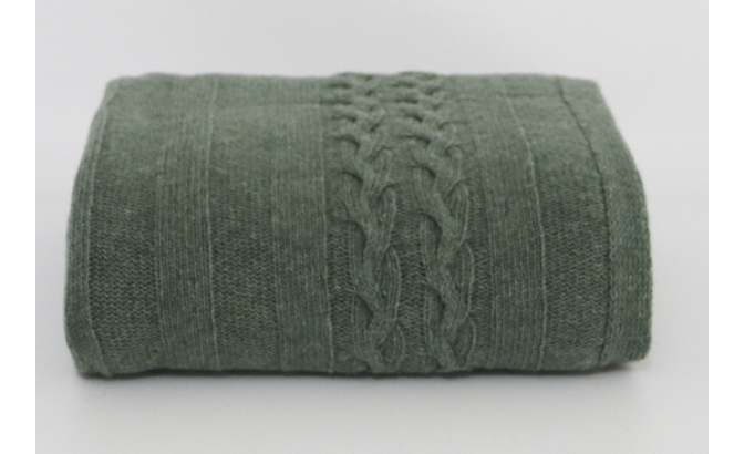 Couverture en laine eau vert