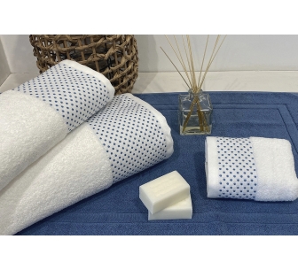 Bolas branco/azul