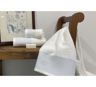 Bolas branco/verde água