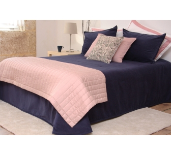 Edredão Velour azul