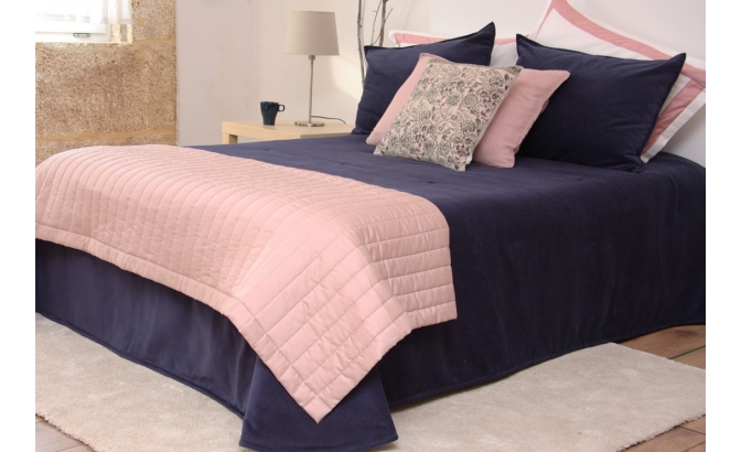 Edredón  Velour azul