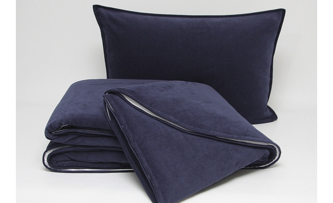 Edredão Velour azul