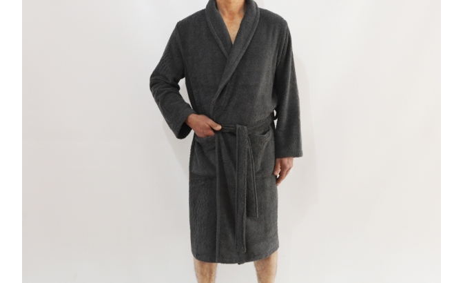 Albornoz gris oscuro