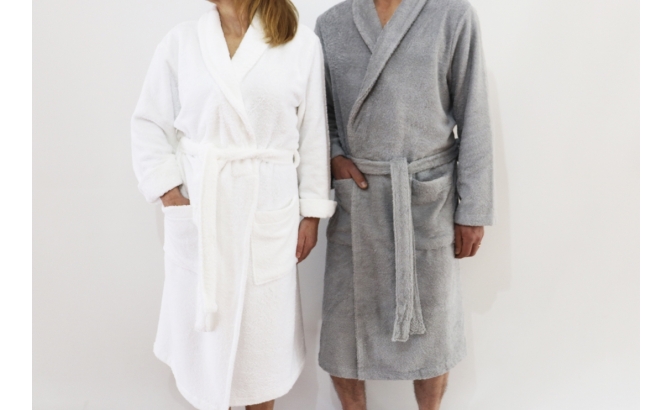 Roupão de banho cinza