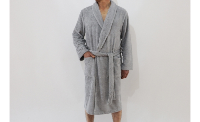 Roupão de banho cinza