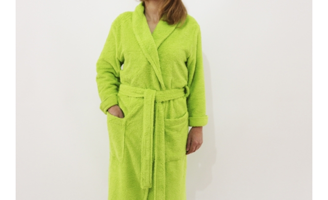 Roupão de banho verde