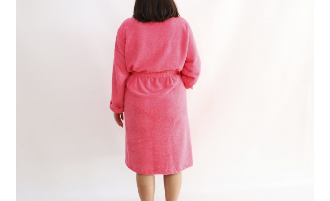 Roupão de banho rosa