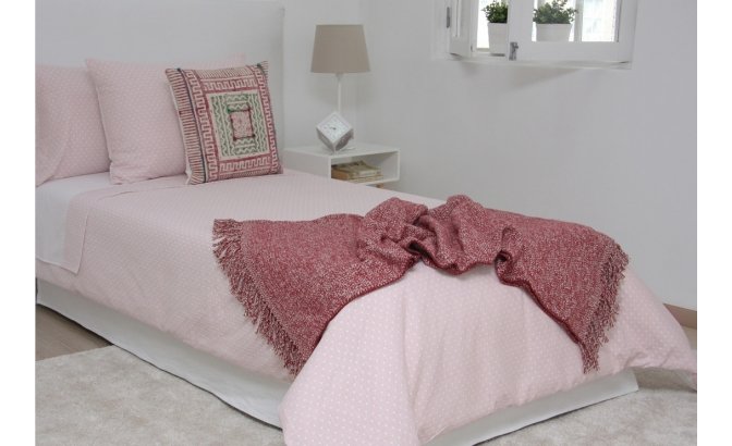 Conjunto saco edredão Alasca rosa