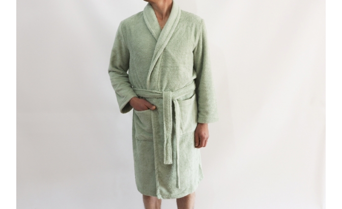 Roupão de banho verde agua