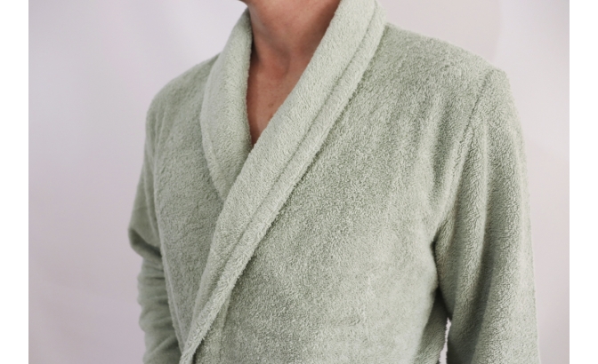 Roupão de banho verde agua