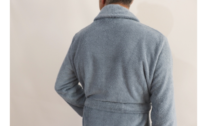 Roupão de banho azul