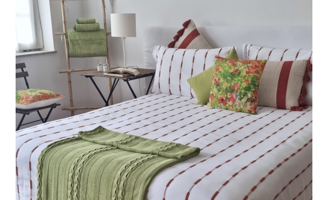 Conjunto saco edredão Swede telha