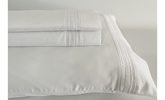 SATIN 300 threads Top sheet with...