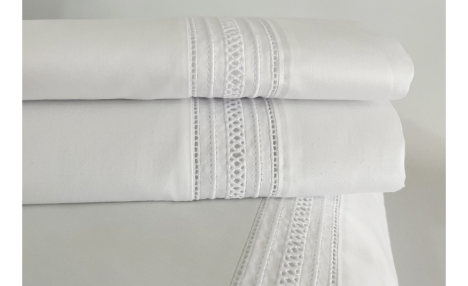 SATIN 300 threads Top sheet with...