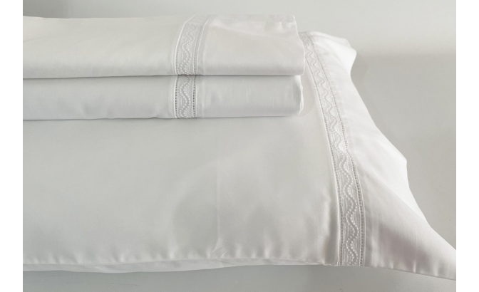 Drap de dessus avec oreillers Vintage...