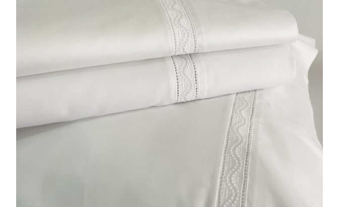 Drap de dessus avec oreillers Vintage...