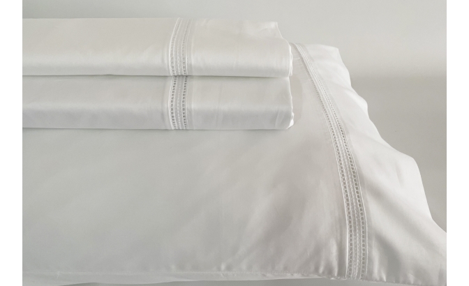 SATIN 500 threads Top sheet with...