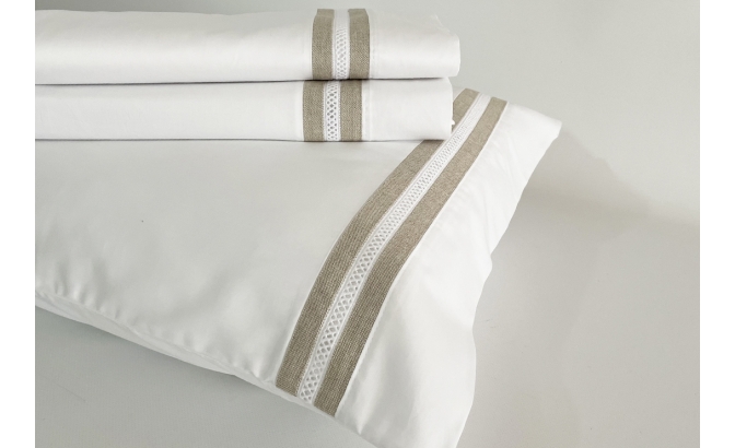 Drap de dessus avec oreillers LINCE...