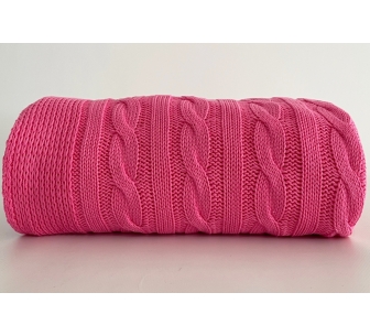 Couverture coton rose