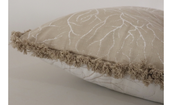 Coussin corail beige