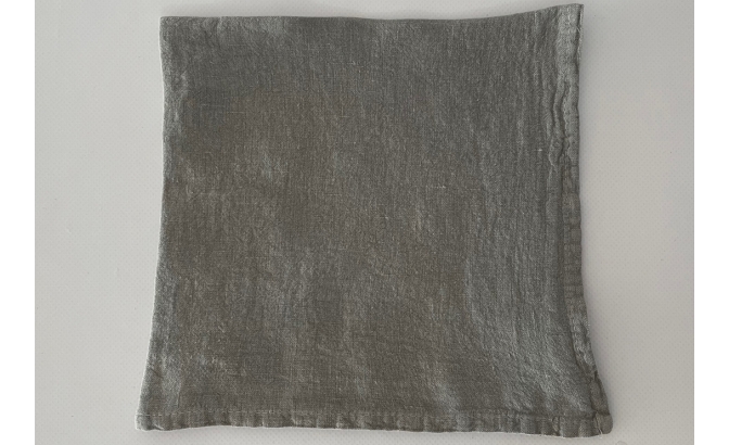 Servilletas lino lavado gris