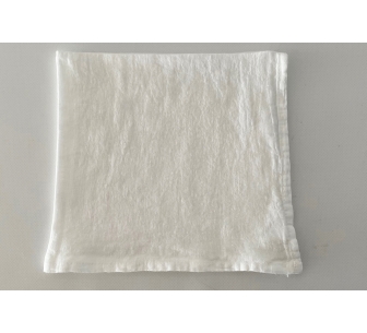 Serviette lin lavé blanc