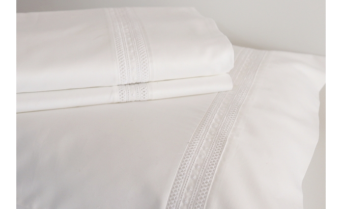 SATIN 500 threads Top sheet with...