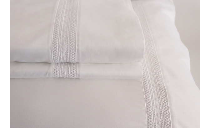 SATIN 500 threads Top sheet with...