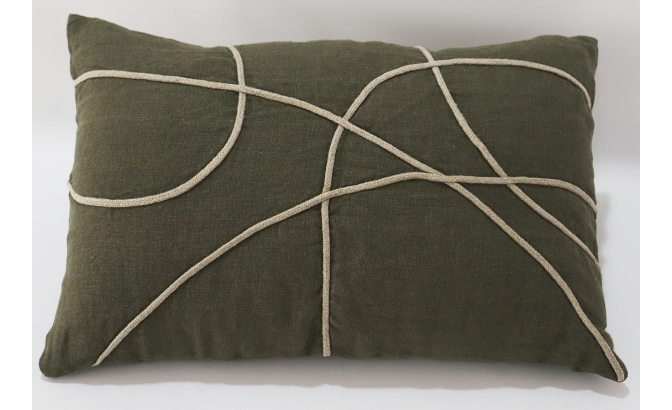 Coussin Marbella kaki