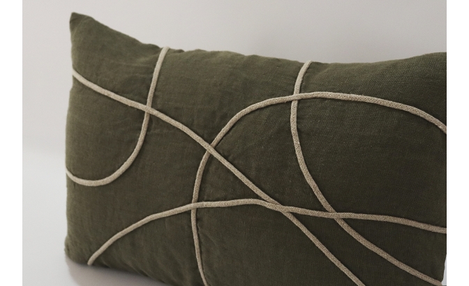 Coussin Marbella kaki