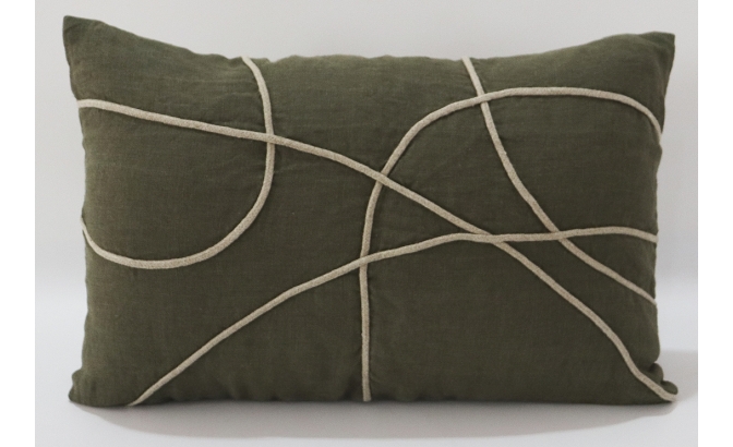 Marbella kaki cushion