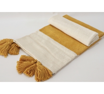 Couverture curcuma moutarde