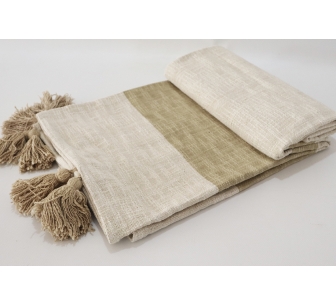 Couverture curcuma beige
