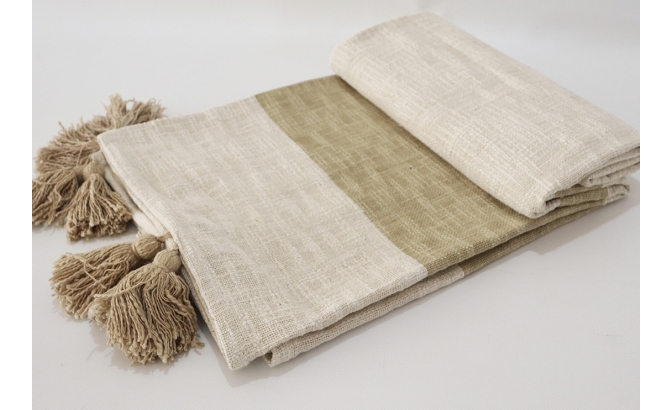 Couverture curcuma beige