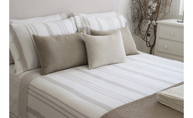 Beige menorca duvet bag set