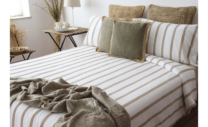 Beige bari duvet bag set