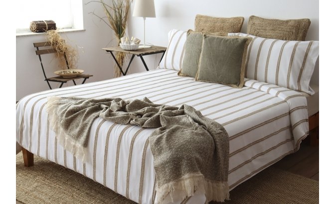 Beige bari duvet bag set