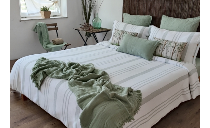 Set de housse de couette Menorca vert