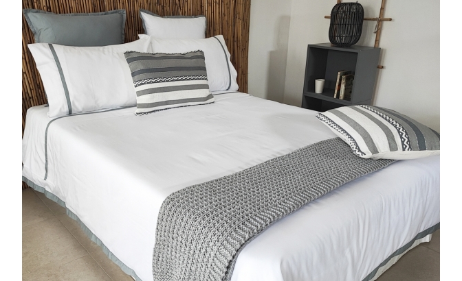 Set de housse de couette Caetano gris