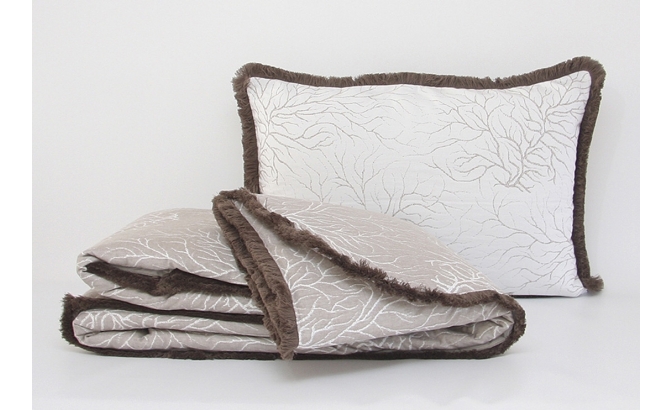 Edredão Coral taupe