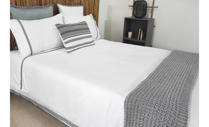 Set de housse de couette Caetano gris