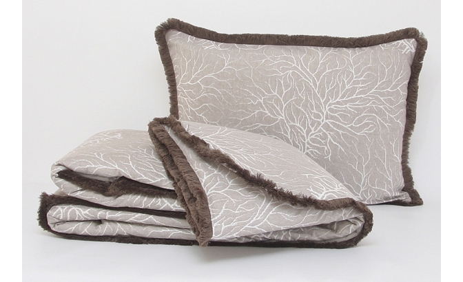 Edredão Coral taupe