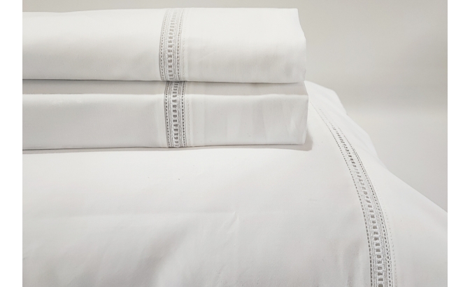 SATIN 1000 threads Top sheet with...